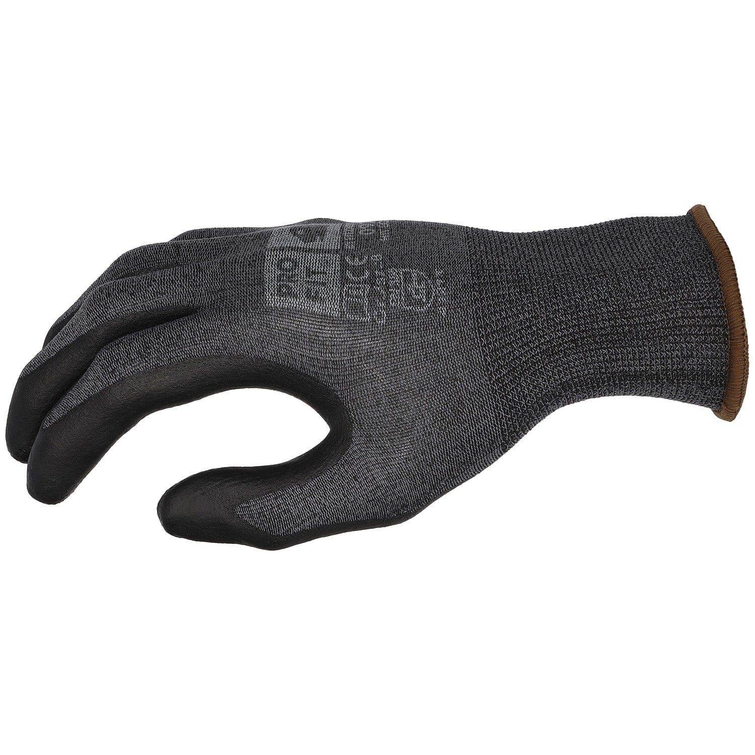 Nitril Handschuhe, "Hit",Nitrilschaum, grau/schwarz 10
