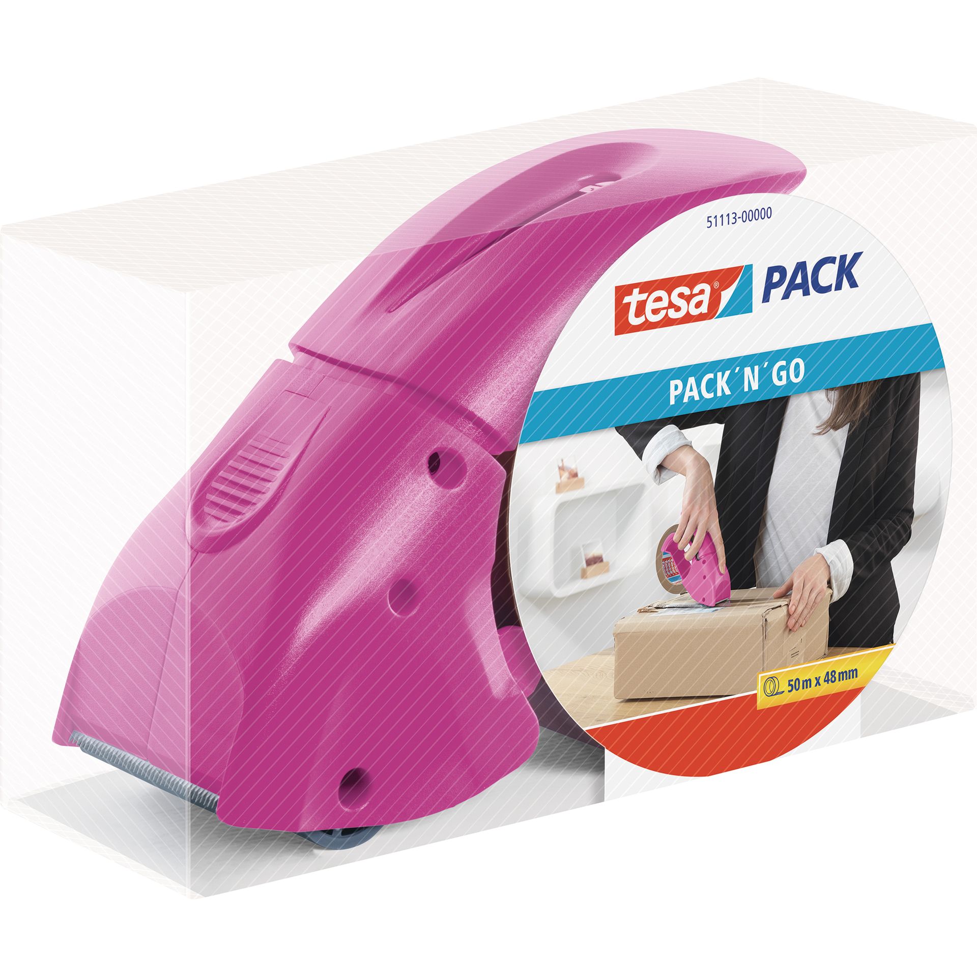 Packbandabroller Pack n Go pink