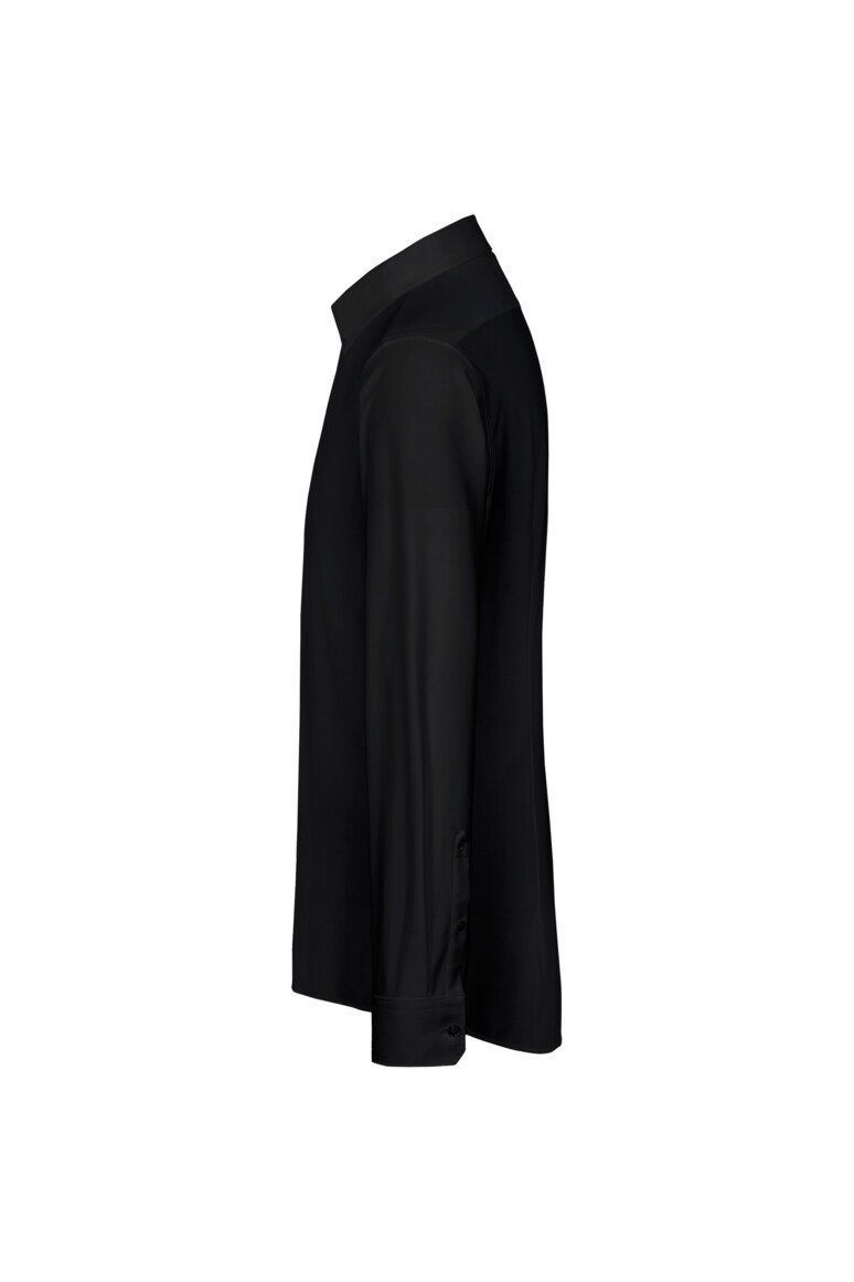 HAKRO Hemd Natural Stretch Regular 130 schwarz, XL