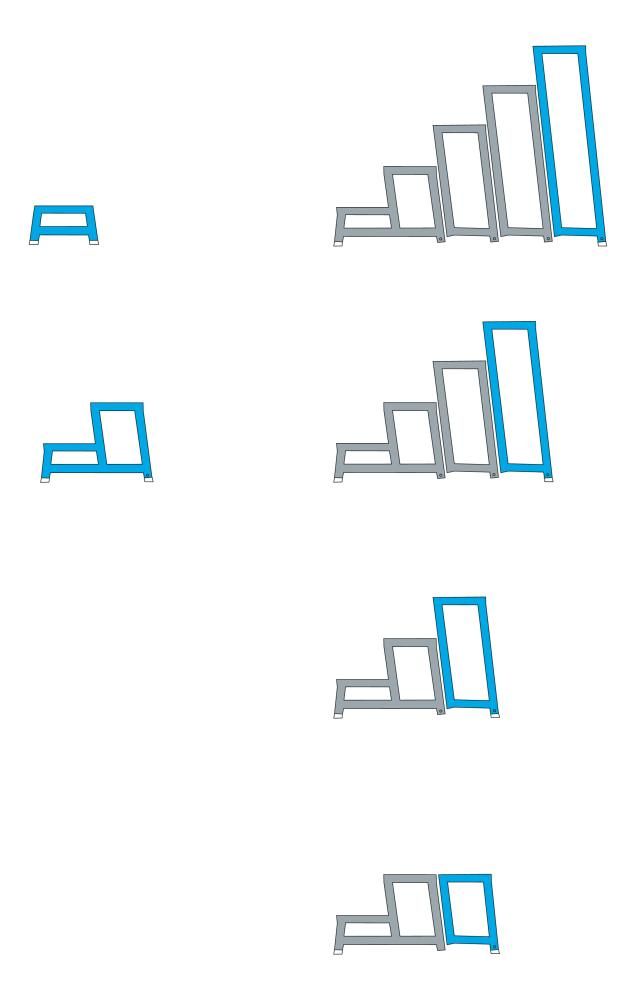 Modularbeitspodest AMA P Grundmodul A 1 Stufe Plattformhöhe 0,20 m Arbeitshöhe 2,20 m ZARGES