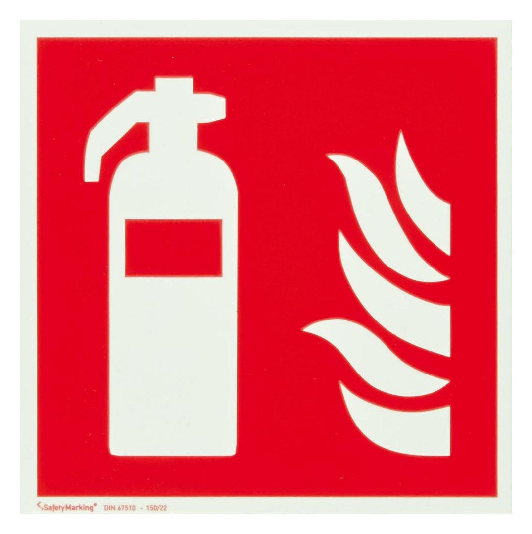 Brandschutzschild: Feuerlöscher