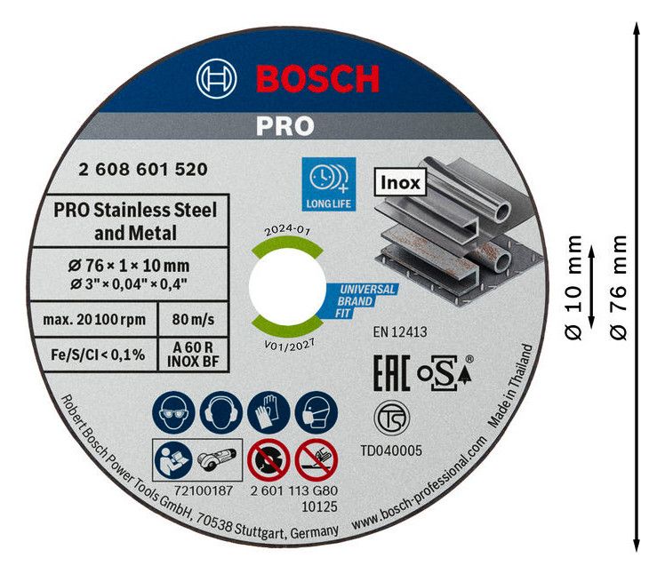BOSCH INOX-Trennscheiben