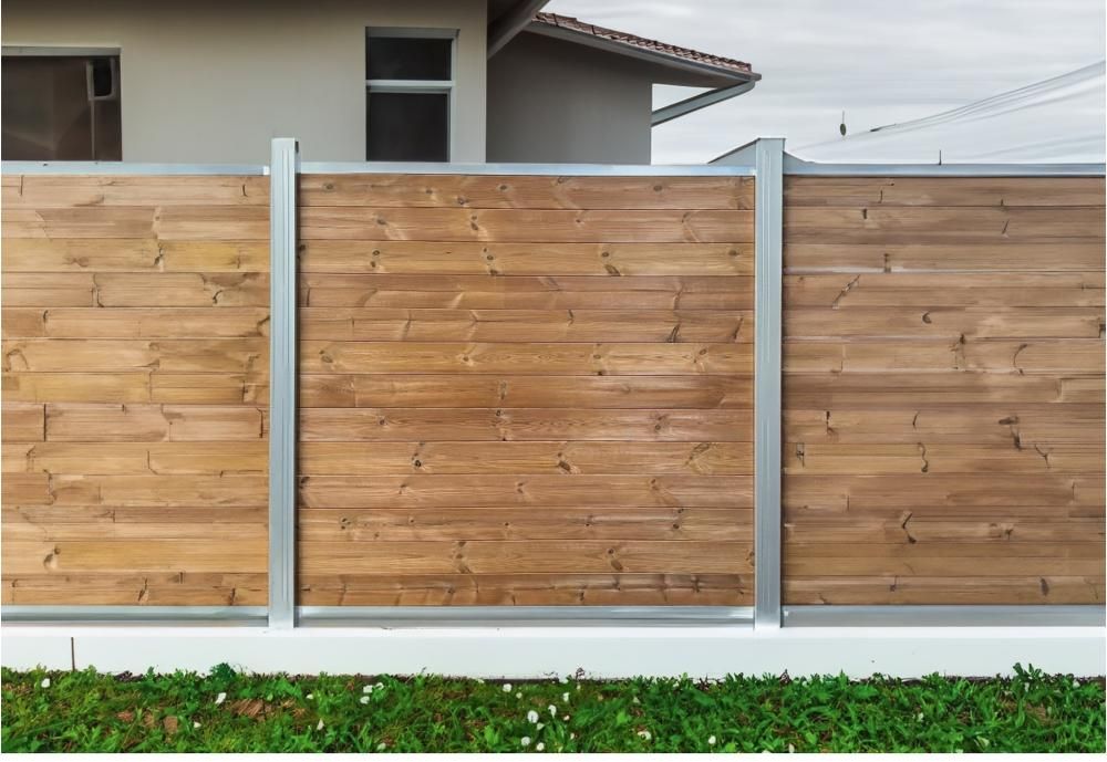 KARRAT-Profilbrett 13 STK1790x1730mm Thermo-Kieferá 1790x140/125x20mm Steckzaunelement