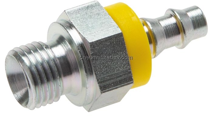 Steckanschluss G 1/8" AG (60° Konus), 6,4mm GSP-Schlauch