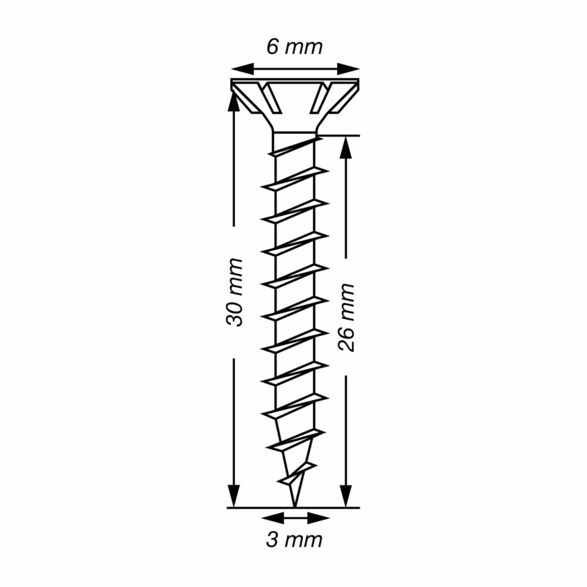 Spax Schrauben Fl/V2A 3,0X30 Vpe200