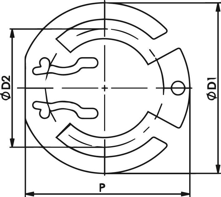 Adapterplatte 6878AR rund AMF