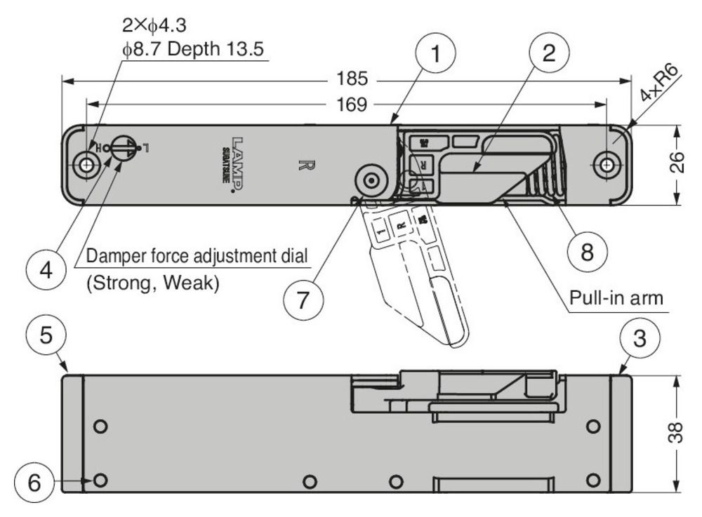 TÜRDÄMPFER - LDD-V-L