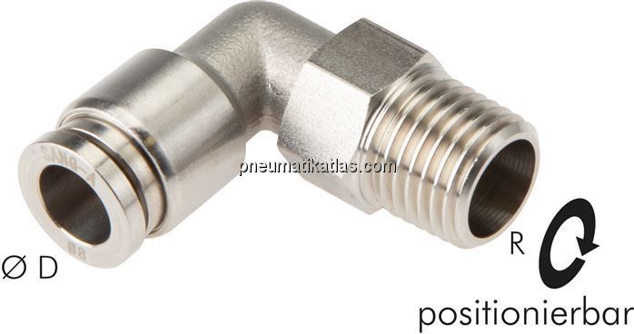 Winkel-Steckanschluss R 1/8"-4mm, IQS-ES LE/IQS-PVDF