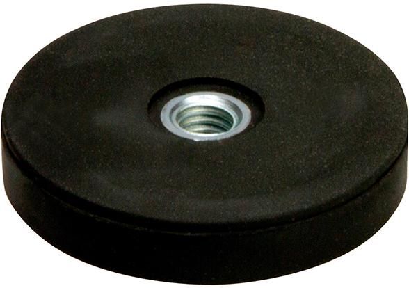 Flachgreifer-Magnet 43mm mit Innengew. M6/Gummi FORMAT
