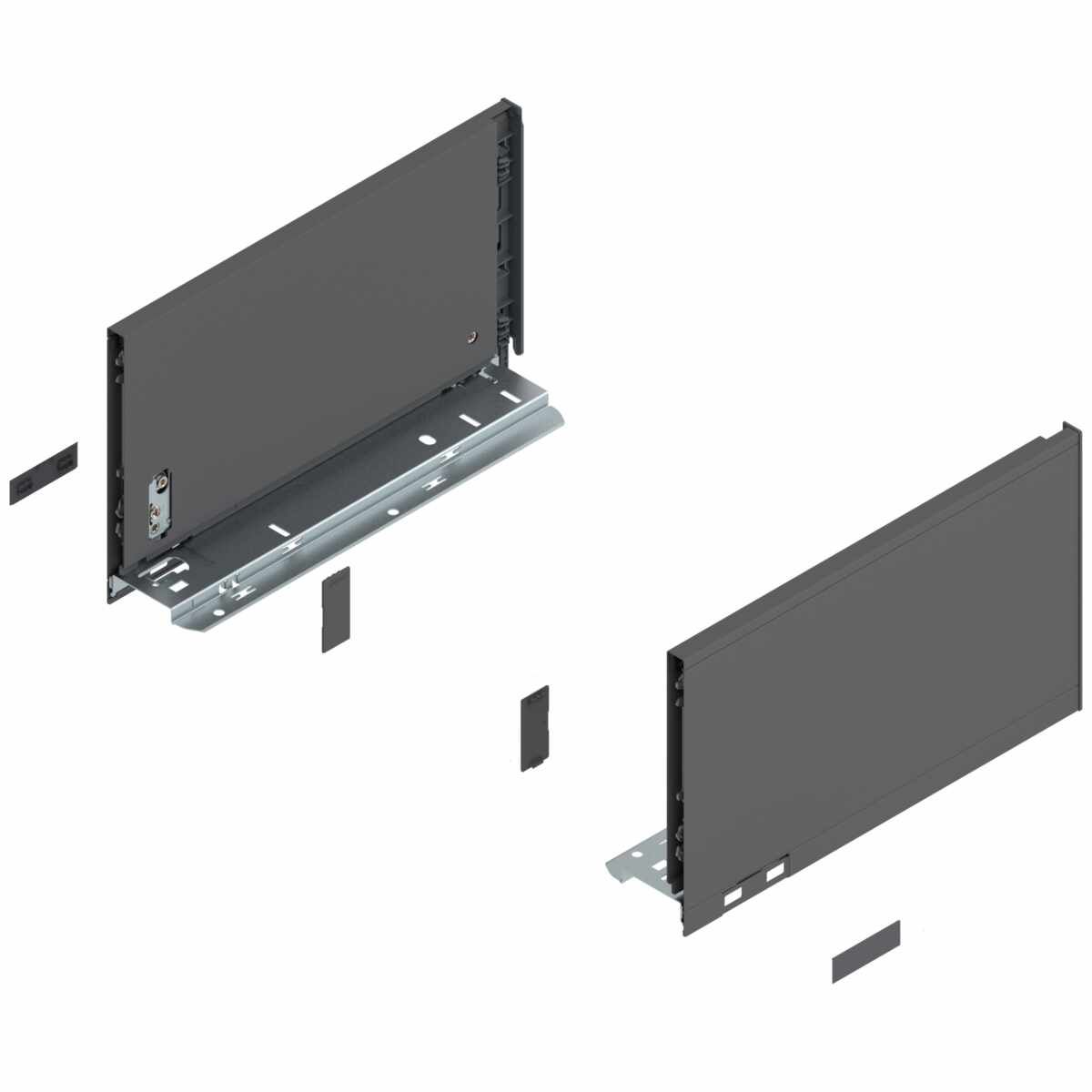 LEGRABOX Zarge, Höhe C (177 mm), NL=300 mm, links/rechts, für LEGRABOX pure, oriongrau matt