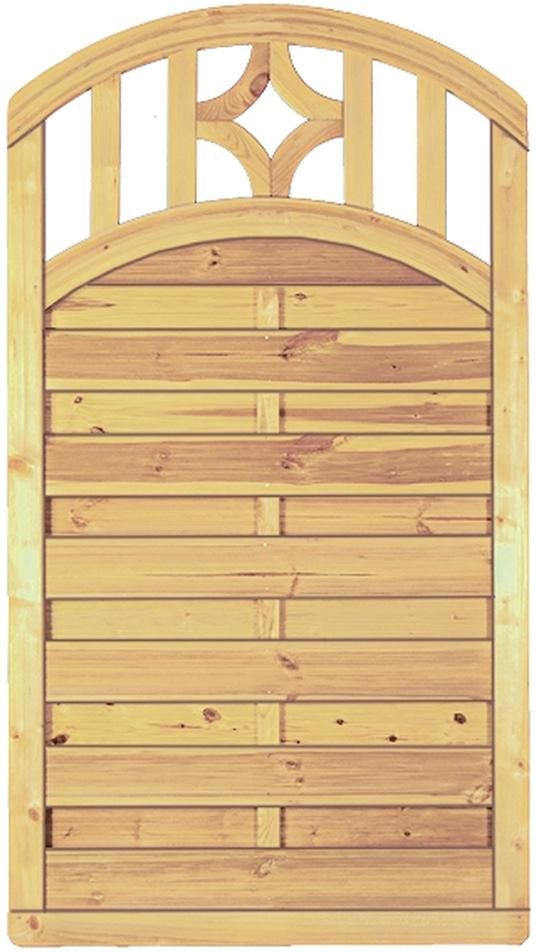 Antikzaun Doppelbogen I 100 x 180/160 cm, Rahmen 45/68 mm, kdi-grünLam. genutet, geschr.