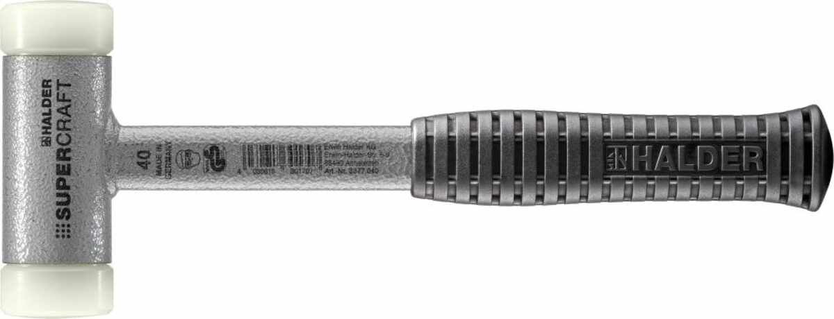 Schonhammer mit Stahlrohrstiel rückschlagfrei 50mm HALDER Supercraft