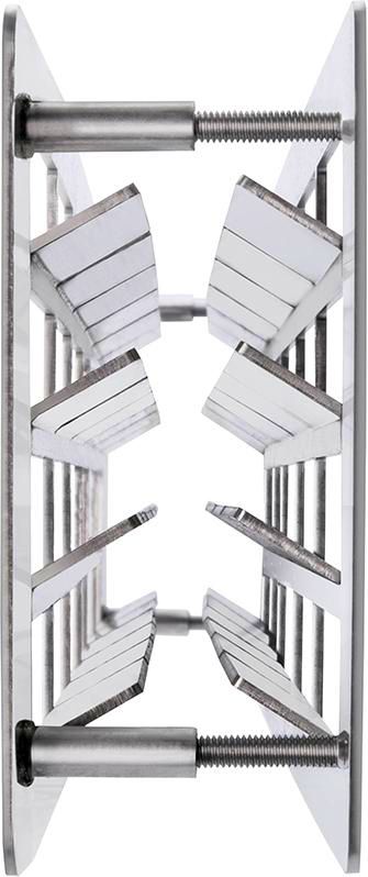 Türlüftung 500 x 100 mm, Edelstahl