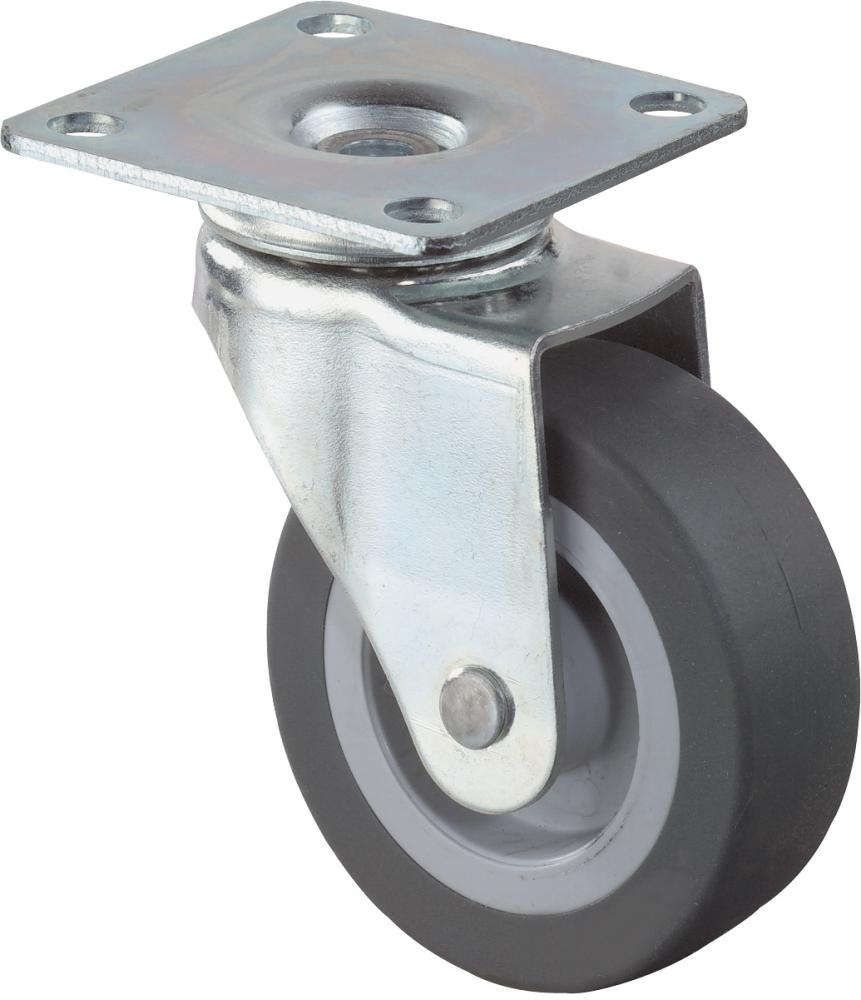 Lenkrolle 25mm 40x40mm Platte,GL,Gummirad F26.026 BS ROLLEN