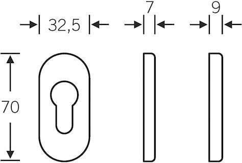 PT-Schieberosette,PZ,7mm,0 17 1766,oval,F69 matt