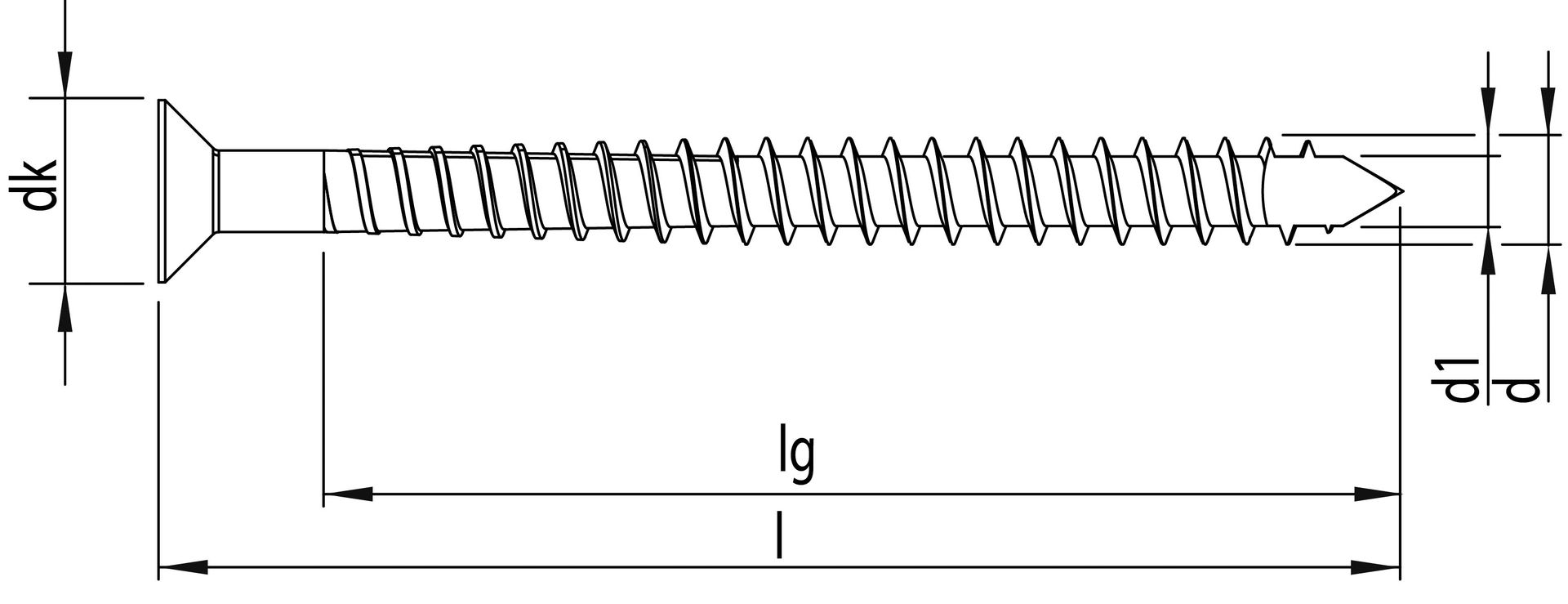 HECO-WR-T 13,0 x 400, Senkkopf, T-Drive, Vollgewinde, Durocoat DP1, 25 Stück, VARIANTA-Handwerkerverpackung
