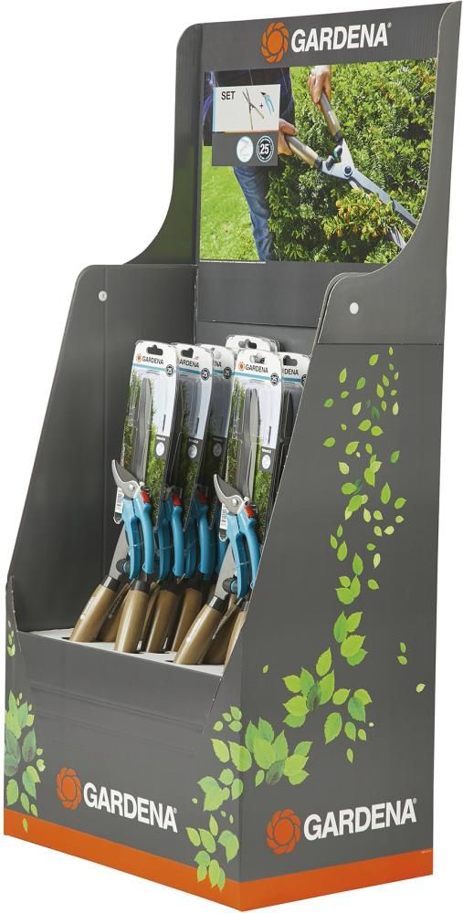 Heckenschere mit Gartenschere Set NatureCut Dispay