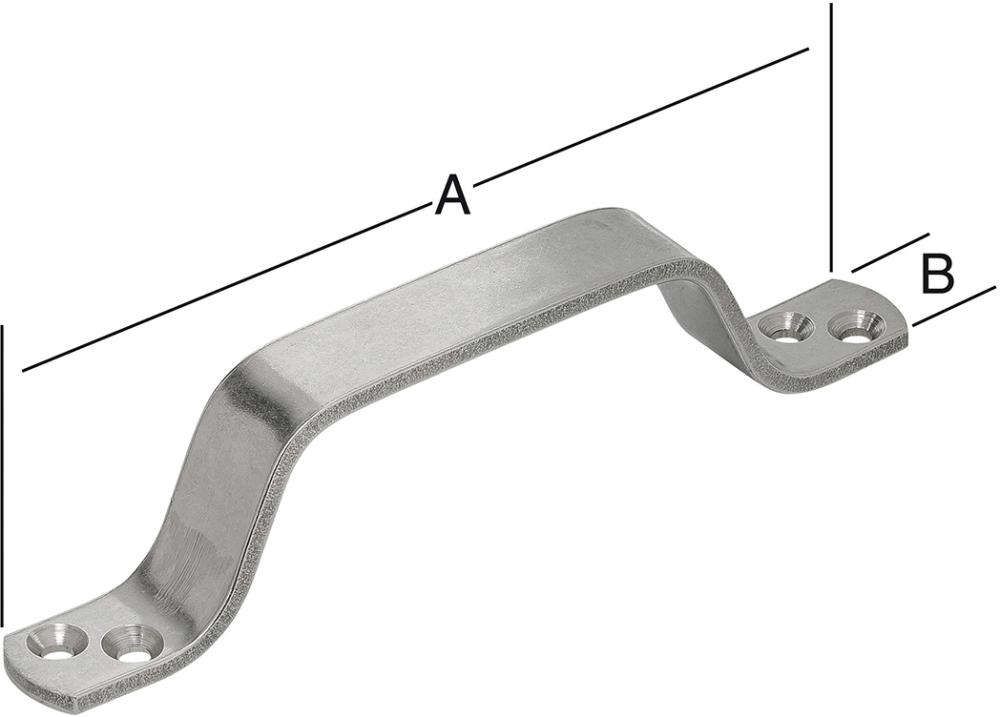Handgriff 160x20 mm RF Edelstahl VORMANN