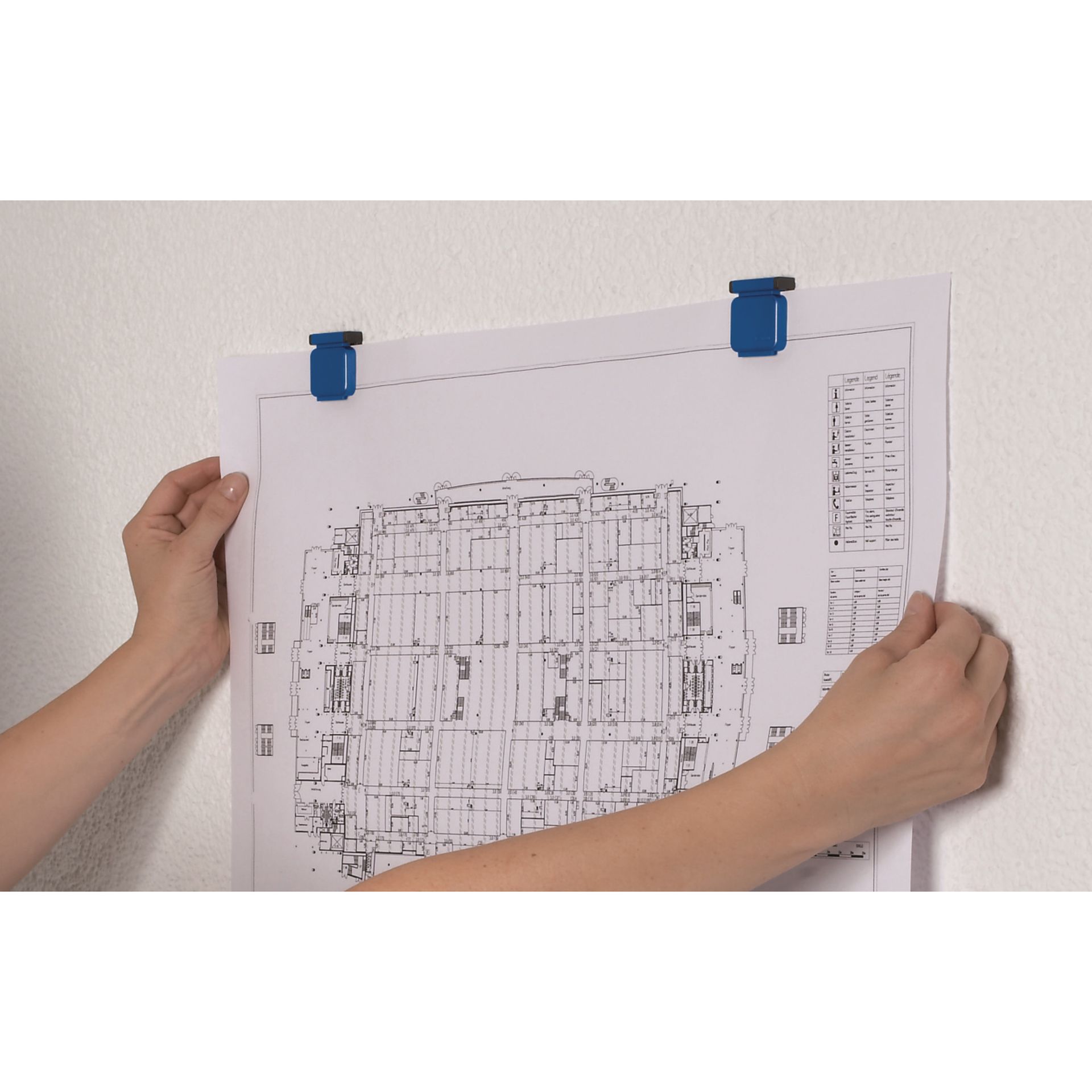 Planhalter S 3,6x4cm Kunststoff bl 10 St./Pack.