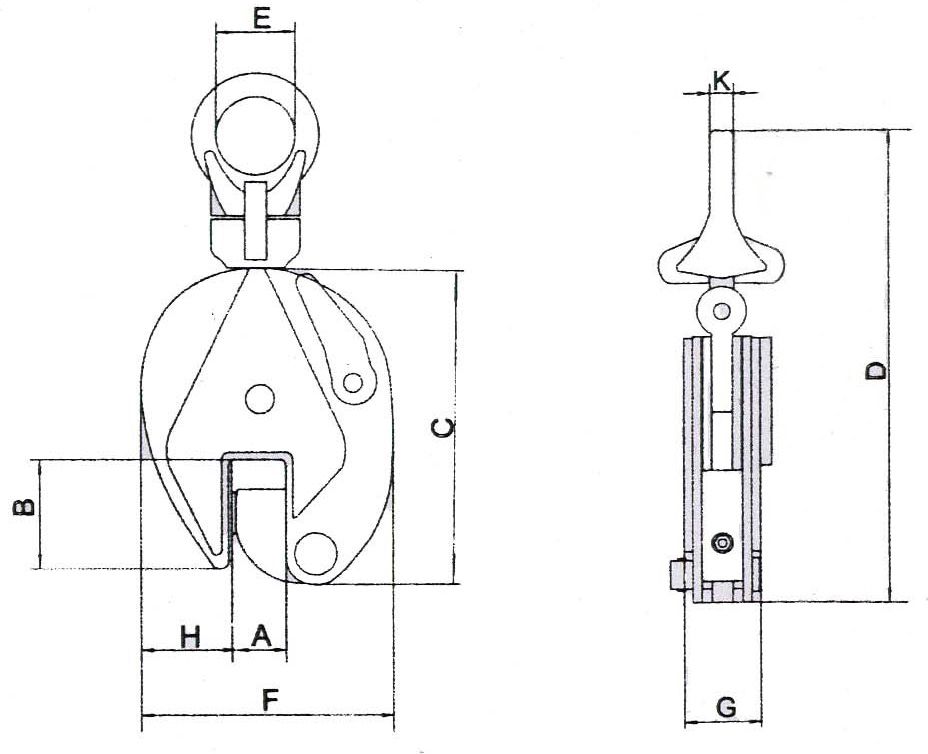McBULL® Blechgreifer, 0,5 t, 0-15 mm