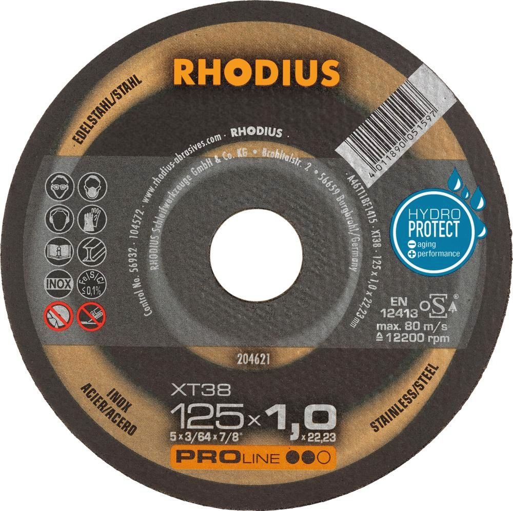 Trennscheibe XT38 125 x 1,0 mm ger. Rhodius