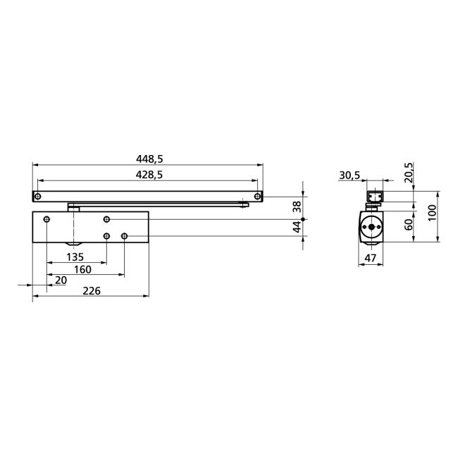 GEZE Gleitschienentürschliesser TS 3000 V