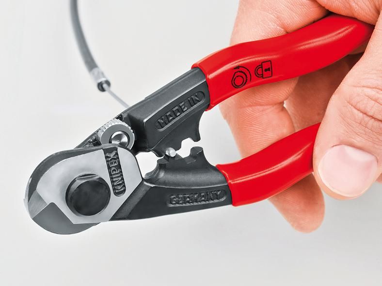 Drahtseilschere mit Kunststoff-Griffen 190mm KNIPEX