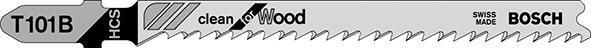 Stichsägeblatt T 101 B Bosch VE à 25 Stück Clean for Wood