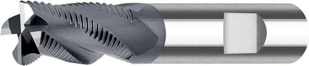 Schruppfräser lang DIN6527 VHM AlTiN+ Typ HR12 mm FORTIS