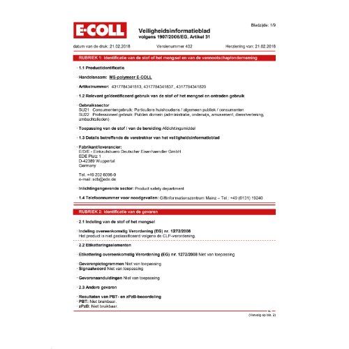 MS-Polymer 290ml transparent E-COLL