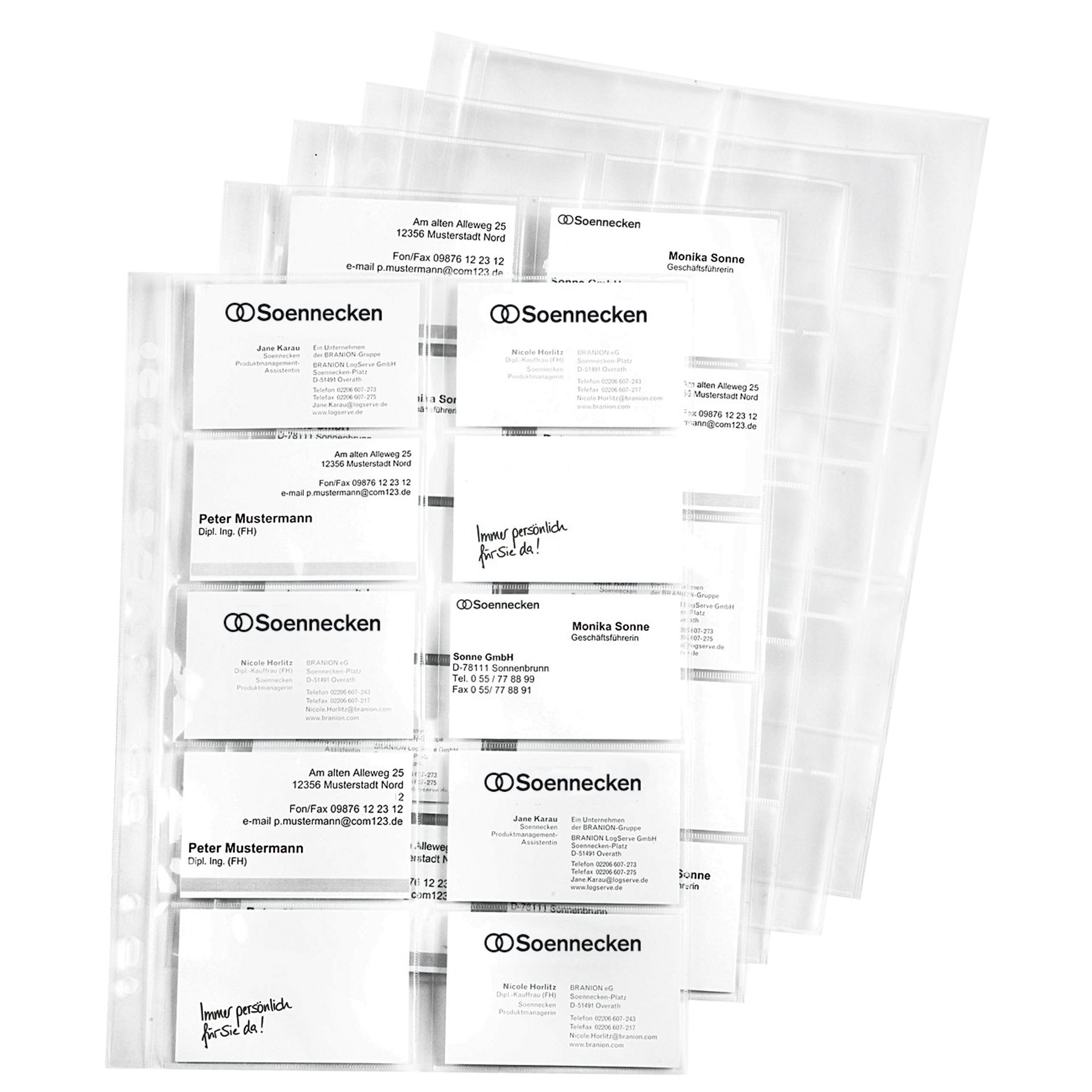 Visitenkarten- Prospekthülle 10 St./Pack.