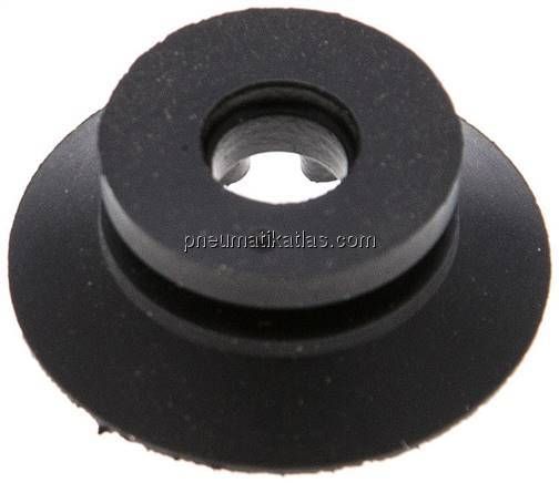 Flachsauger, Stützrippe, P-Serie, 22x0,5mm, CR (50A, schwarz)