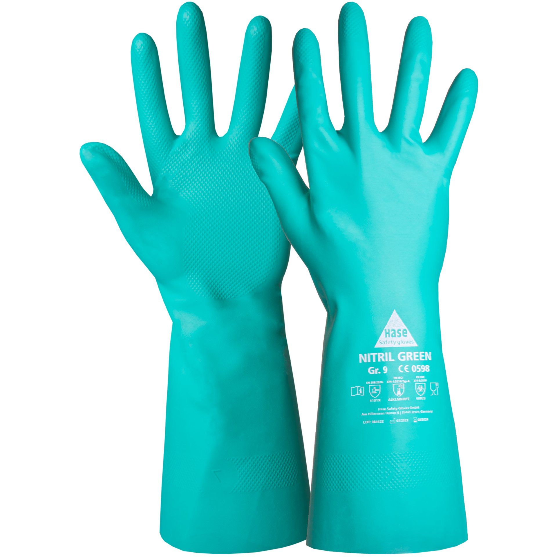 Hase Chemikalienhandschuh Typ A Nitril Green