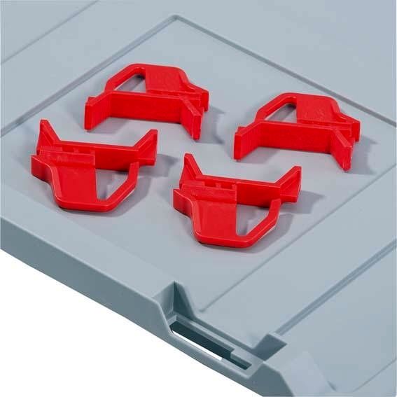 Schiebeschnappverschluss f.Eurobox,rot (VE4St.)