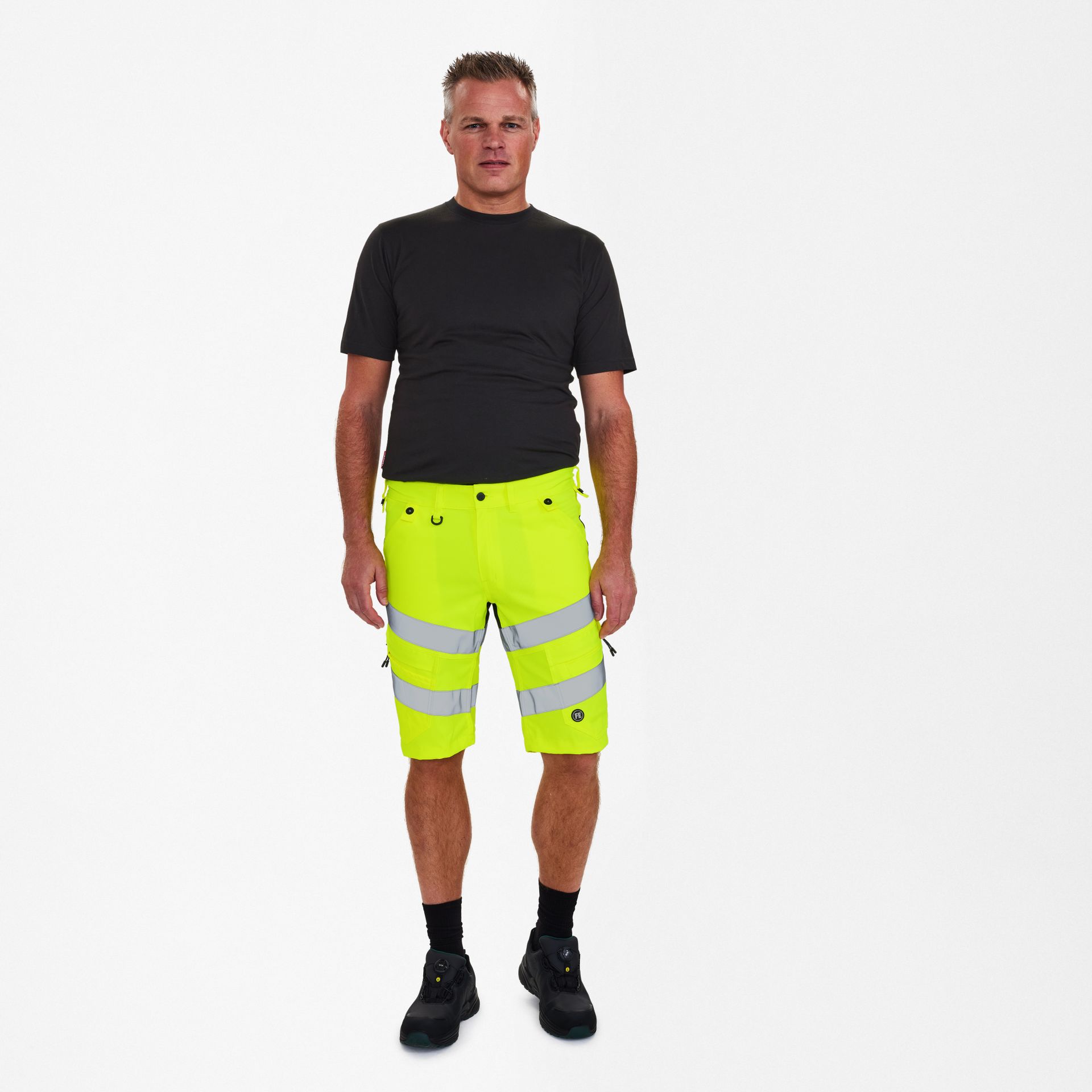 Safety Arbeitsshorts mit 2-Wege-Stretch Gelb/Schwarz, Gr. 74