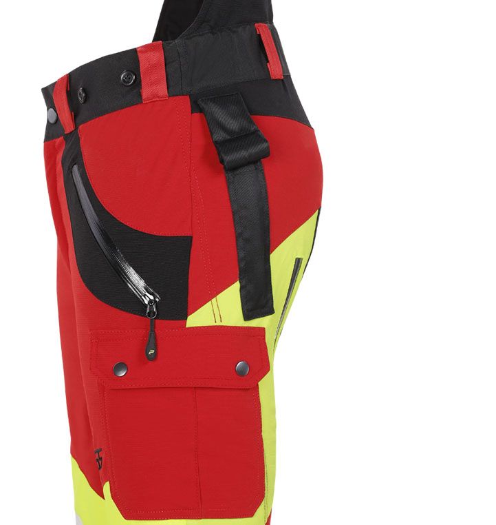 PSS X-treme Schnittschutzhose Air rot/gelb - Gr. 114