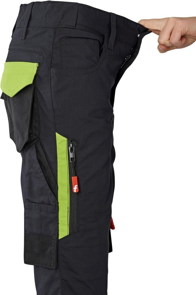 Kids-Bermuda Performance schwarz/lime Gr. 134-140 FORTIS