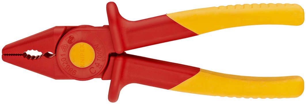 KNIPEX 98 62 01 Greifzange aus Kunststoff isolierend mit Weichkunststoff-Zone für sicheren Halt Kunststoff 180 mm