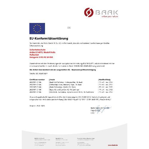 Halbschuh Stella 214072, S1P SRC ESD, Gr. 35