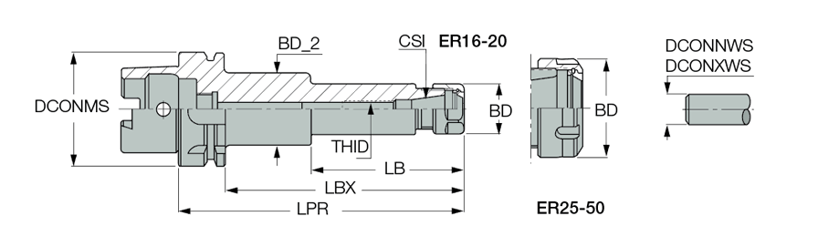 HSK A100 ER16X100