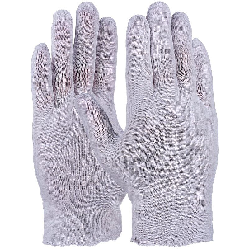 Baumwollhandschuh, trikot,weiß, standard, gesäumt 10