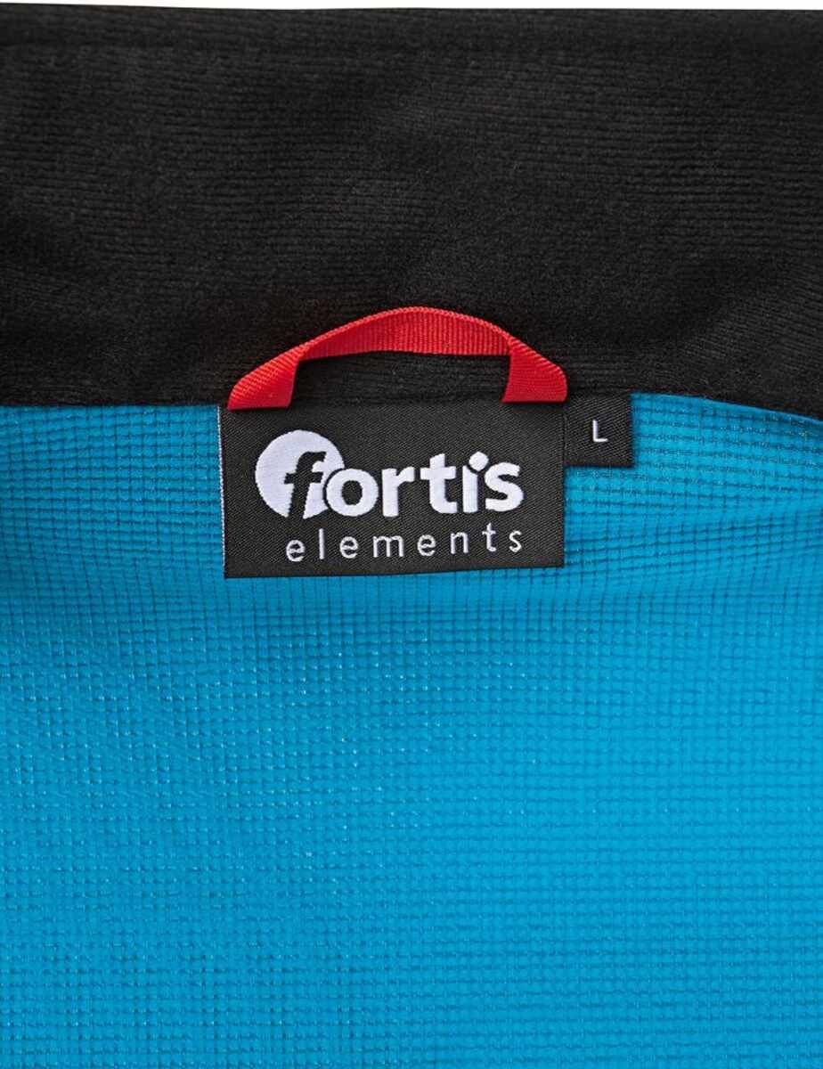 Tech-Fleecejacke türkis/schwarz meliert Gr. M Fortis Elements