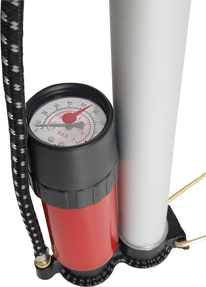 Handluftpumpe Alu mit Manometer, 7 bar
