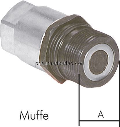 Flat-Face-Schraubkupplung, Muffe Baugr. 2, G 3/8"(IG)