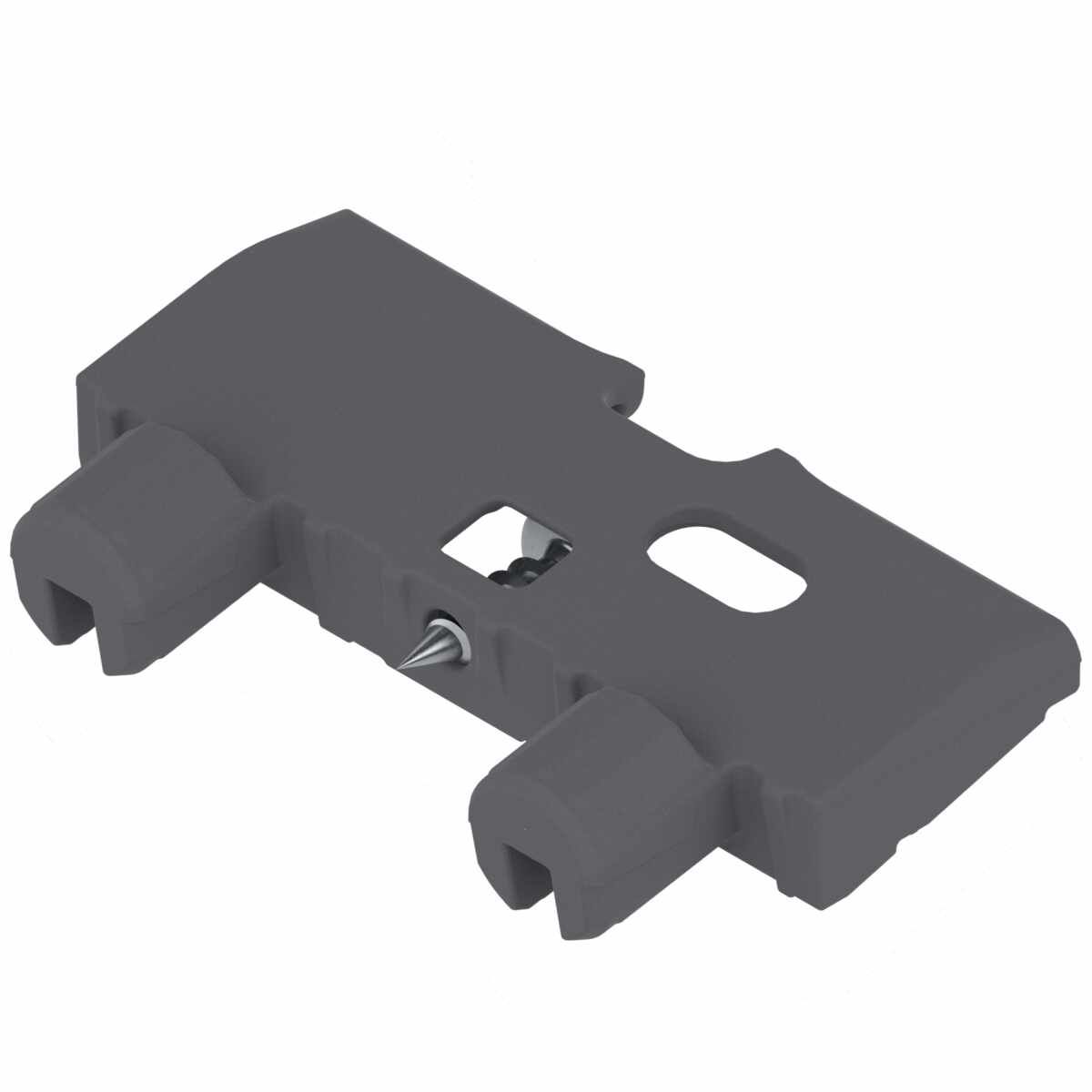 TANDEMBOX Bodenabstützwinkel, erforderlich ab Korpusbreite ≥ 750 mm, Einpressen und Schrauben, R7037 staubgrau