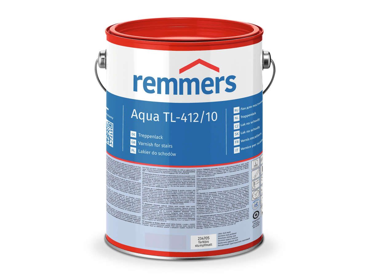 Aqua TL-412-Treppenlack farblos halbmatt 5 l