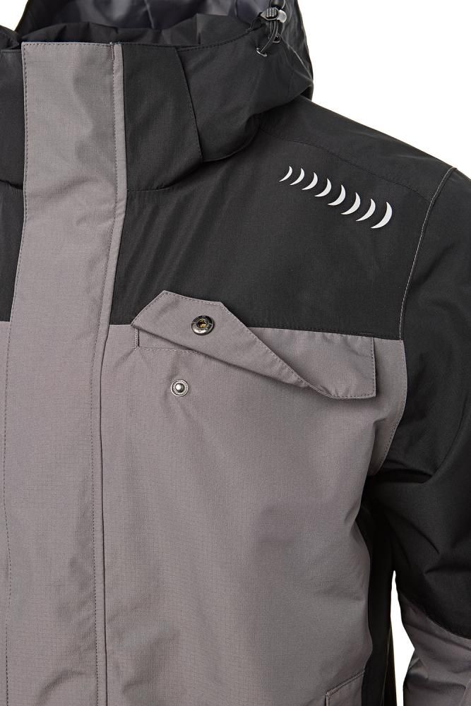 Regenjacke Plus grau/schwarz Gr. 2XL Fortis Elements