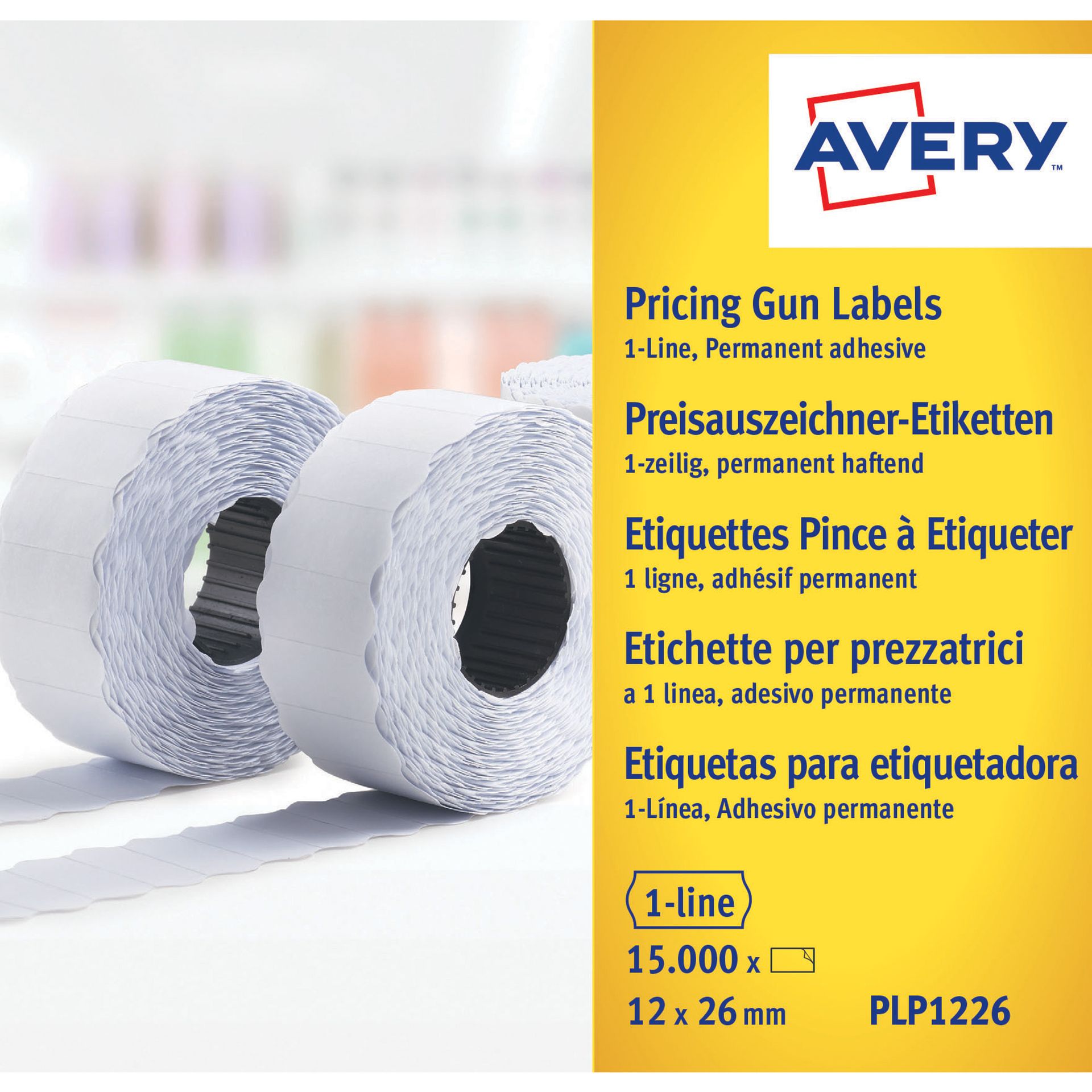 Endlosetikett 12x26mm 15.000 St./Pack.