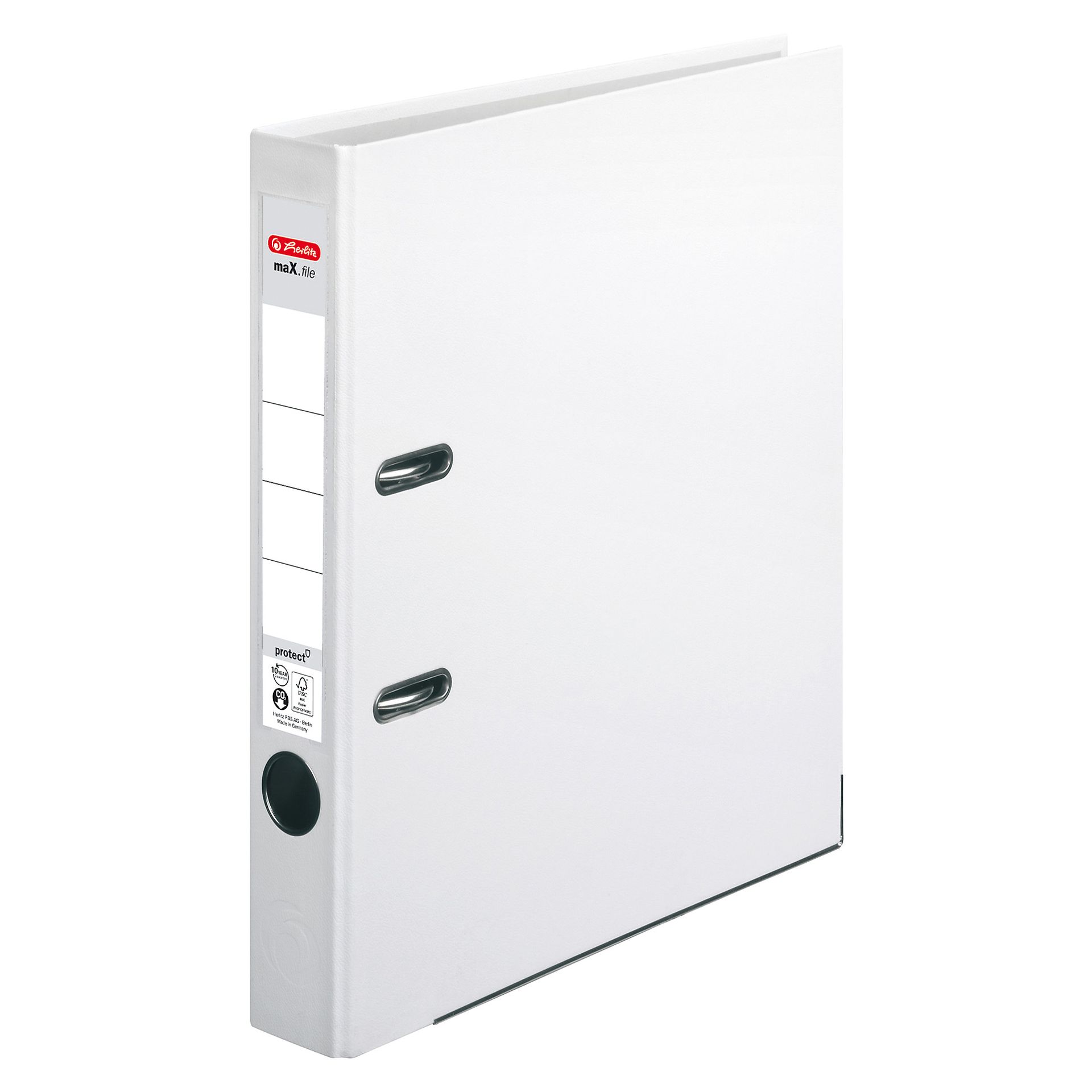 Ordner maX.file protect DIN A4 50mm PP weiß