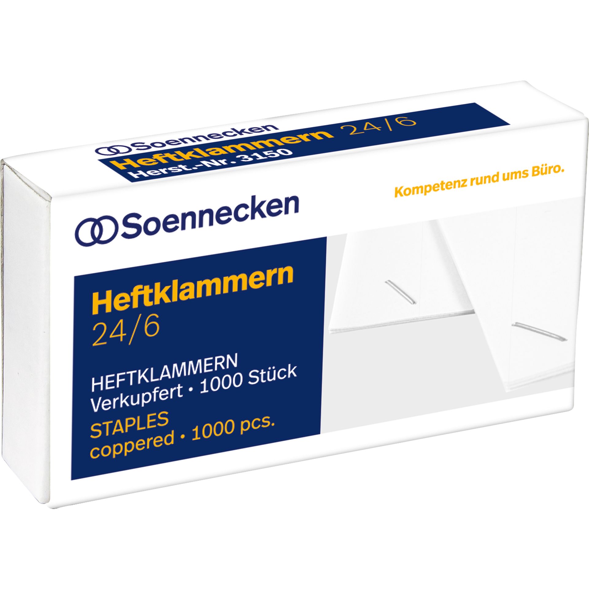 Heftklammern 24/6 verkupfert 1.000 St./Pack.